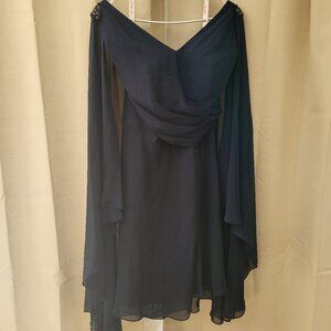 Navy blue with pearl accents cocktail dress